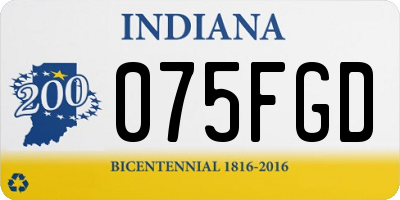 IN license plate 075FGD
