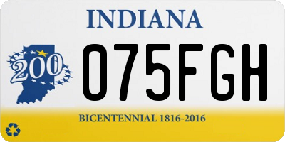 IN license plate 075FGH
