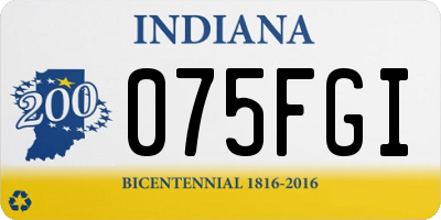 IN license plate 075FGI