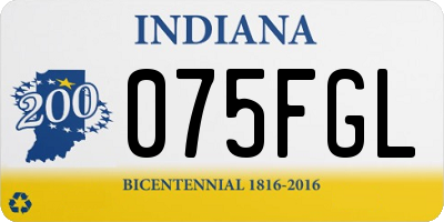 IN license plate 075FGL