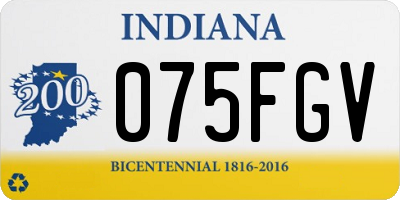 IN license plate 075FGV