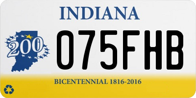 IN license plate 075FHB