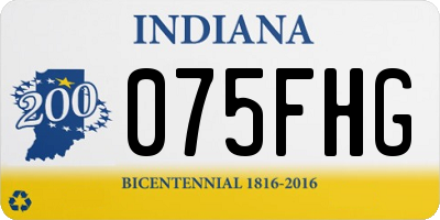 IN license plate 075FHG