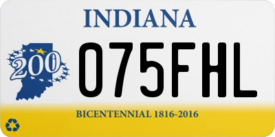 IN license plate 075FHL