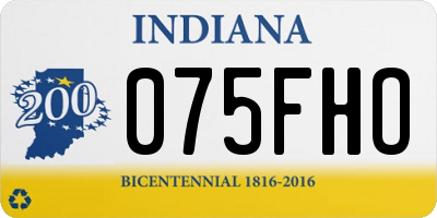 IN license plate 075FHO