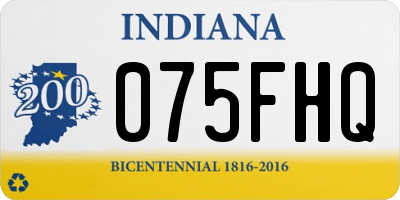 IN license plate 075FHQ