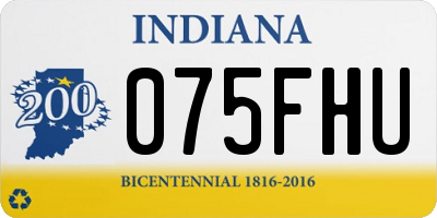 IN license plate 075FHU