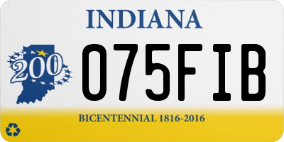 IN license plate 075FIB