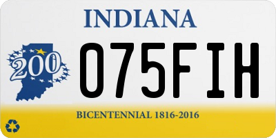 IN license plate 075FIH