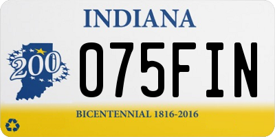 IN license plate 075FIN