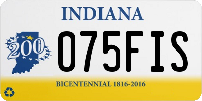 IN license plate 075FIS