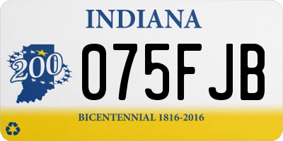 IN license plate 075FJB