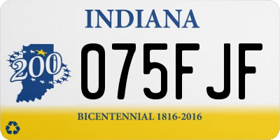 IN license plate 075FJF
