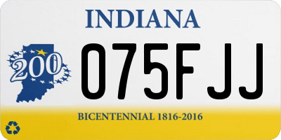 IN license plate 075FJJ