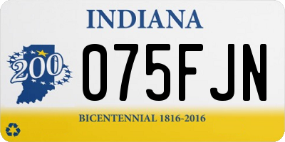 IN license plate 075FJN
