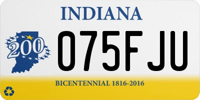 IN license plate 075FJU