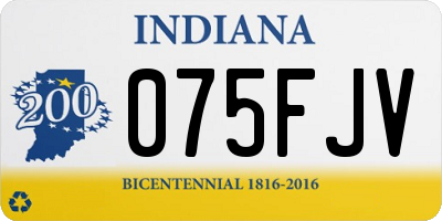 IN license plate 075FJV