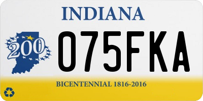 IN license plate 075FKA