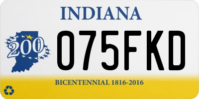 IN license plate 075FKD