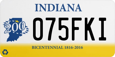 IN license plate 075FKI