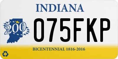 IN license plate 075FKP