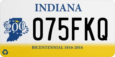 IN license plate 075FKQ