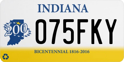 IN license plate 075FKY