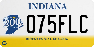 IN license plate 075FLC
