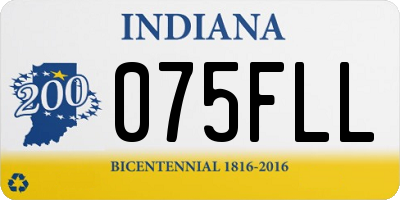 IN license plate 075FLL