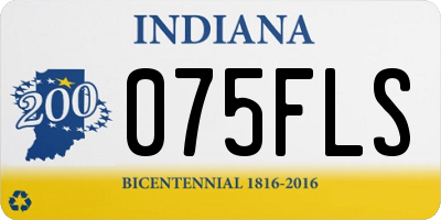 IN license plate 075FLS