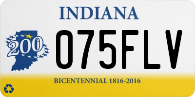 IN license plate 075FLV