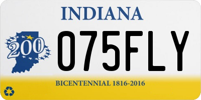 IN license plate 075FLY