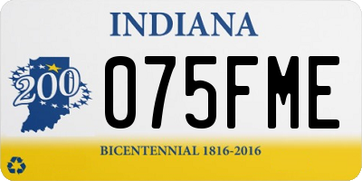 IN license plate 075FME