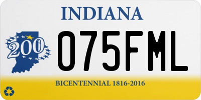 IN license plate 075FML
