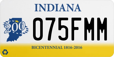 IN license plate 075FMM