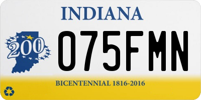 IN license plate 075FMN