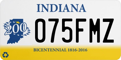 IN license plate 075FMZ