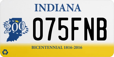 IN license plate 075FNB