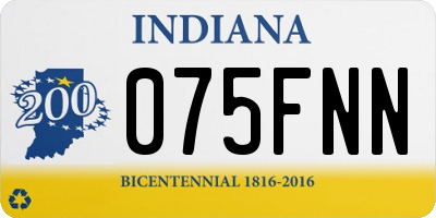 IN license plate 075FNN