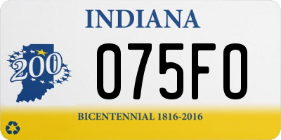 IN license plate 075FO