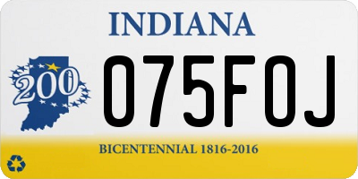 IN license plate 075FOJ