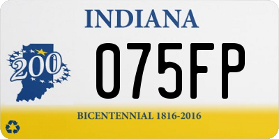 IN license plate 075FP