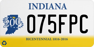 IN license plate 075FPC