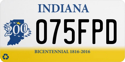 IN license plate 075FPD