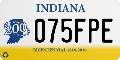IN license plate 075FPE