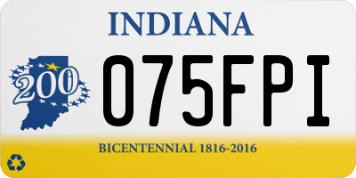 IN license plate 075FPI