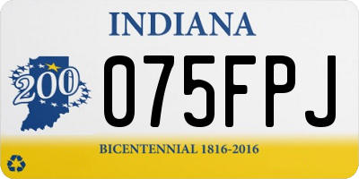 IN license plate 075FPJ