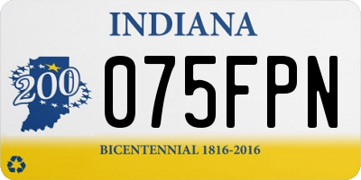 IN license plate 075FPN