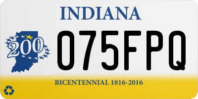 IN license plate 075FPQ