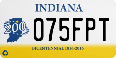 IN license plate 075FPT